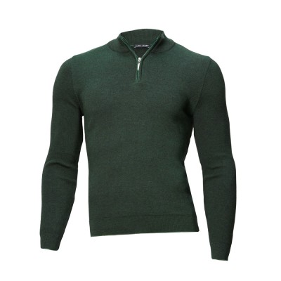 Pulover bărbați slim verde PL017 foto
