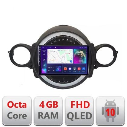 Navigatie Mini 2007-2011 Android Ecran QLED octa core 4+64 carplay android auto KIT-mini-01+EDT-E309V3 CarStore Technology