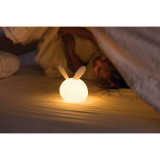 Lampa de veghe, Nattou, Cu senzor care detecteaza plansul bebelusui si calmeaza vizual, Cu 7 culori diferite si 4 intensitati, Durata de iluminare pan