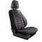 Set Huse Scaune Auto Panda Toronto, tip Alcantara, cu fermoare pentru bancheta rabatabila, negru gri, 11 piese Automobile ProTravel