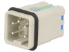 Conector Harting Han A HDC Tata 5 Pini 4+PE 10A 0.25kV Argintat