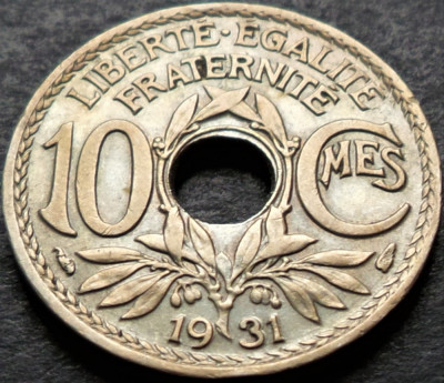 Moneda istorica 10 CENTIMES - FRANTA, anul 1931 * cod 4218 foto