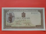 Bancnota 500 lei 1941 iulie filigran orizontal aUNC-&gt;UNC