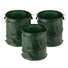 Set 3 Saci de gradina Pop-up Navaris, 53 cm x 65 cm, 150 L, reutilizabili, 56893.07 foto