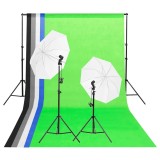 Kit lumini studio foto, fundaluri şi umbrele