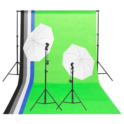 Kit lumini studio foto, fundaluri şi umbrele foto