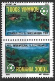 B0465 - Romania 2002 - Turism 2v,tete-beche,neuzat,perfecta stare, Nestampilat