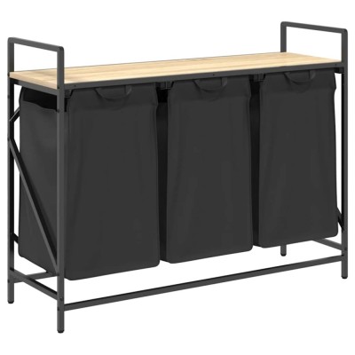 Cos de rufe 3 compartimente cu raft stejar sonoma foto