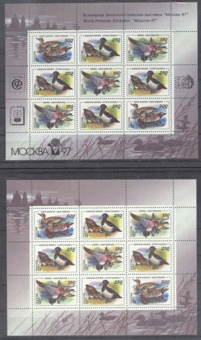 Russia 1994 Birds, 2 perf.sheetlet, MNH AL.038