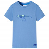 Tricou pentru copii, albastru mediu, 140 GartenMobel Dekor, vidaXL
