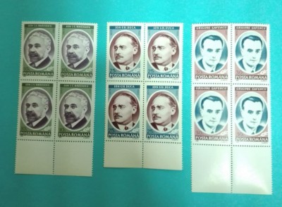 TIMBRE ROMANIA 1992 L.P.1292 130 ANI M.A.E. BLOC DE 4 VALORI MNH foto