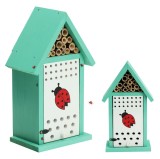 Casa pentru buburuze Navaris cu tuburi pentru albine, 14.5x9x24.5 cm, NAV000025VE001C