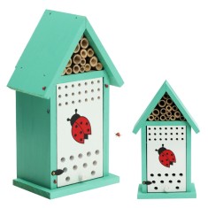 Casa pentru buburuze Navaris cu tuburi pentru albine, 14.5x9x24.5 cm, NAV000025VE001C