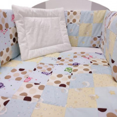 Lenjerie MyKids Mini Patratel multicolor buline maro 4 piese 120x60