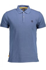 Timberland Tricou polo barbati, cu mini logo brodat, Slim fit, Albastru inchis foto