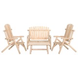 Cumpara ieftin Set mobilier de grădină, 4 piese, lemn masiv de molid