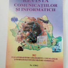 REVISTA COMUNICAȚIILOR ȘI INFORMATICII NR. 1, 2012