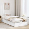 Cadru Pat Otoman vidaXL 90x200 cm, Piele Artificială Albă, Depozitare Sub Pat