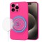 Husa silicon iPhone 15 Pro Max Techsuit SoftFlex MagSafe, fucsia