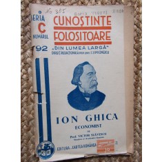 Ion Ghica, economist Victor Slavescu