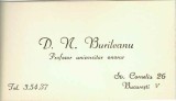 A4577N Demetriu N Burileanu, profesor universitar, carte de vizită, anii 1930