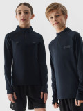 Cumpara ieftin Tricou cu m&acirc;necă lungă de fotbal pentru copii 4F x Robert Lewandowski - negru, 4F Sportswear