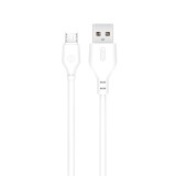 Cablu Date si Incarcare USB-A - microUSB XO Design NB103, 18W, 1m, Alb