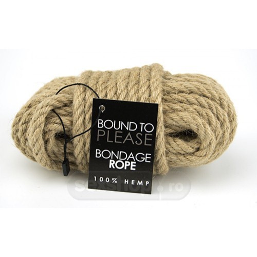 Legaturi si sfori - Bound to Please Franghie Bondage din Canepa 10 metri