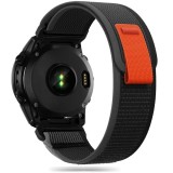 Curea Tech-Protect Nylon Garmin Fenix 5 6 6 Pro 7 7 Pro 8 47mm negru portocaliu