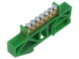 Conector regletă de conexiuni 7 borne verde