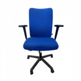 Scaun ergonomic K&ouml;nig + Neurath bleu, spătar &icirc;nalt, cotiere reglabile - second hand, Dab4Office
