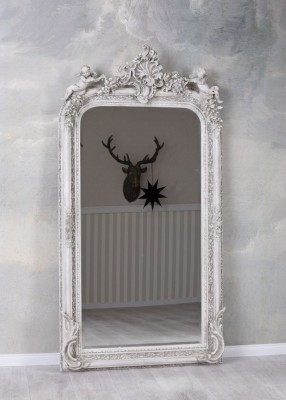 Oglinda din cristal cu o rama gri cu decoratiuni cu ingerasi CAT217H foto