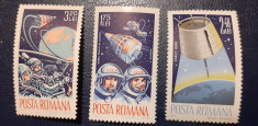 Romania 1965 , LP 611, cosmonautica, cosmos 3v ,MNH foto