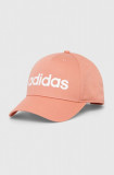 Adidas șapcă de baseball din bumbac culoarea portocaliu, cu imprimeu