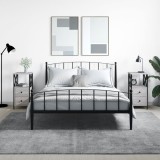 vidaXL Noptiere, 2 buc., gri sonoma, 34x35,5x70 cm, lemn compozit