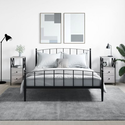 vidaXL Noptiere, 2 buc., gri sonoma, 34x35,5x70 cm, lemn compozit 825950 foto