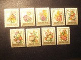 Serie Ungaria 1965 - Flori , 9 valori