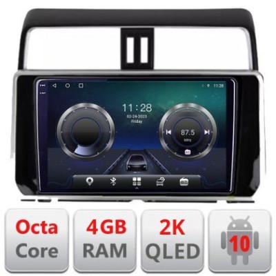 Navigatie Toyota Prado J150 2018- C-1065 Android Octa Core Ecran 2K QLED GPS 4G 4+32GB 360 KIT-1065+EDT-E410-2K CarStore Technology foto