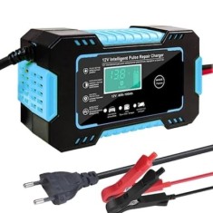 Redresor pentru baterii auto/moto/camion, cu afisaj electronic, dimensiuni reduse, smart, mod iarna, impulsuri si incarcare rapida, negru