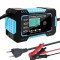 Redresor pentru baterii auto/moto/camion, cu afisaj electronic, dimensiuni reduse, smart, mod iarna, impulsuri si incarcare rapida, negru