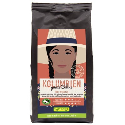 Cafea Arabica Boabe Columbia Bio 250 grame Rapunzel foto