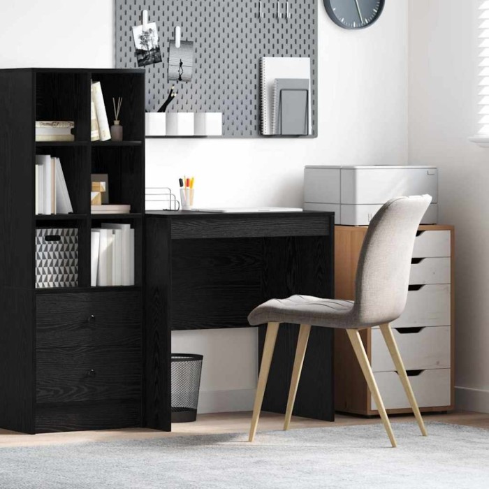 Birou Stejar negru 70 x 50 x 76 cm Lemn compozit