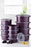 Cumpara ieftin Set cutii de depozitare (12 bucati) SILPUR12 Violet 22x9.5 cm