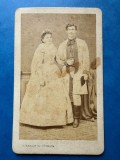 Fotografie de Nunta CDV &ndash; Arad, 1866 &ndash; Atelier Auerbach &amp; Kozmata &ndash; Tiraj Albuminat