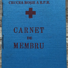 Carnet de membru Crucea Rosie a RPR