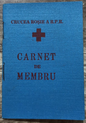 Carnet de membru Crucea Rosie a RPR foto