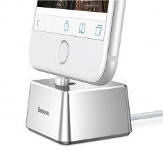 Docking Station de birou pentru smartphone Baseus USB Lightning 2A 1M silver foto