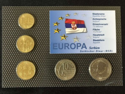 Seria completata monede - Serbia 2009 , 5 monede foto