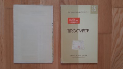 Harta geologica Targoviste (1968) Tirgoviste judetului judetul Dambovita foto