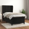 VidaXL Pat box spring cu saltea, negru, 100x200 cm, catifea 3129437